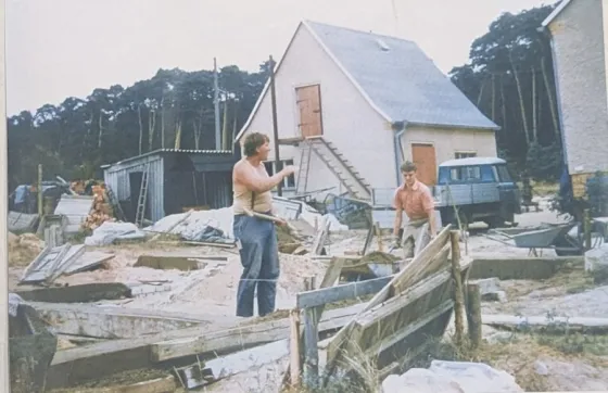Bau der Werkstatt in Sieb, 1992